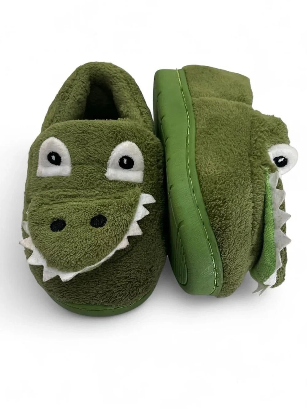 Toddler Boy Size 9C 10C Cozy Closed Toe Green Playful Alligator Slippers SHEIN
